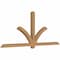 Ekena Millwork Redmond Smooth Timber Gable Bracket, Western Red Cedar, 96"W x 40"H x 3 1/2"D x 3 1/2"F, 10/12 Pitch GBW096X40X0404RED00SWR - alternate 2
